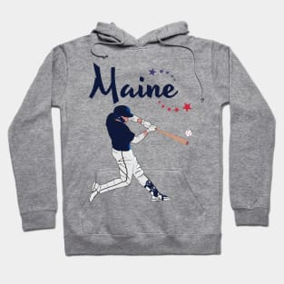 Maine USA Baseball Hoodie